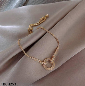 Adjustable Gold Plated Round Hooks Bracelet