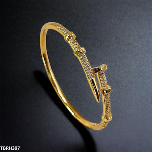 Designer Gold Plated Nail Bracelet Openable