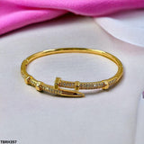 Designer Gold Plated Nail Bracelet Openable