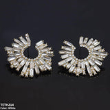 Crystal Stone Round Tops Pair