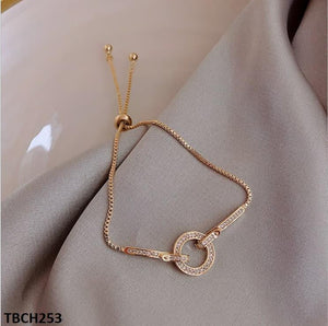 Adjustable Gold Plated Round Hooks Bracelet