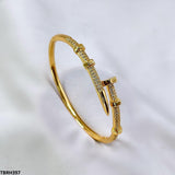 Designer Gold Plated Nail Bracelet Openable